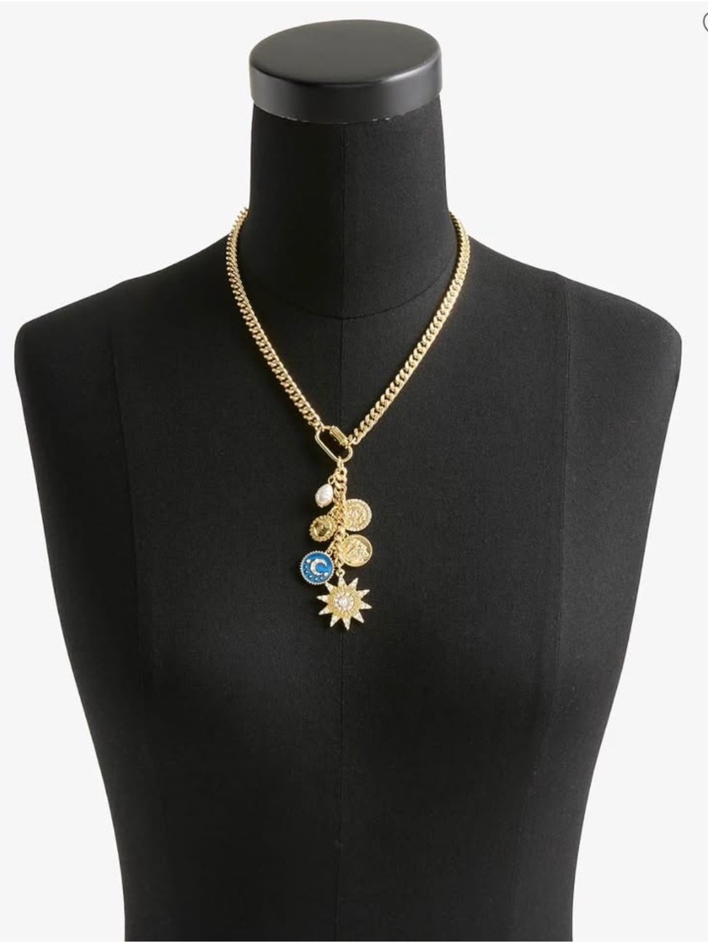 J. Crew Factory Gold Charm Celestial Necklace